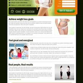 Landing Page Design: Weight loss landing page